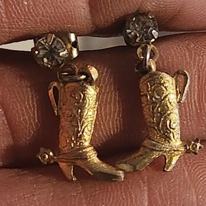 Cowboy boot earrings